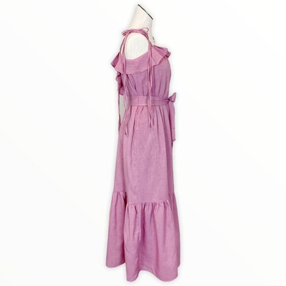 LISTICLE Boho Ruffle Maxi Dress NWT - Picture 3 of 16